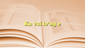 Ka vui lo’ng e – Dr. Luke
