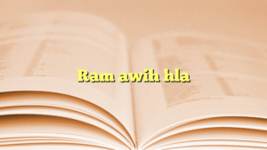 Ram awih hla